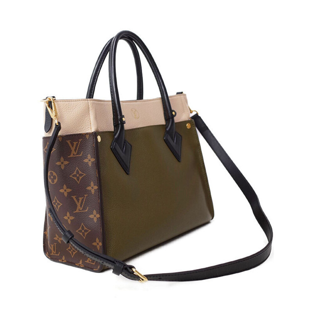Louis Vuitton Side Monogram Bag On My Brown Leather